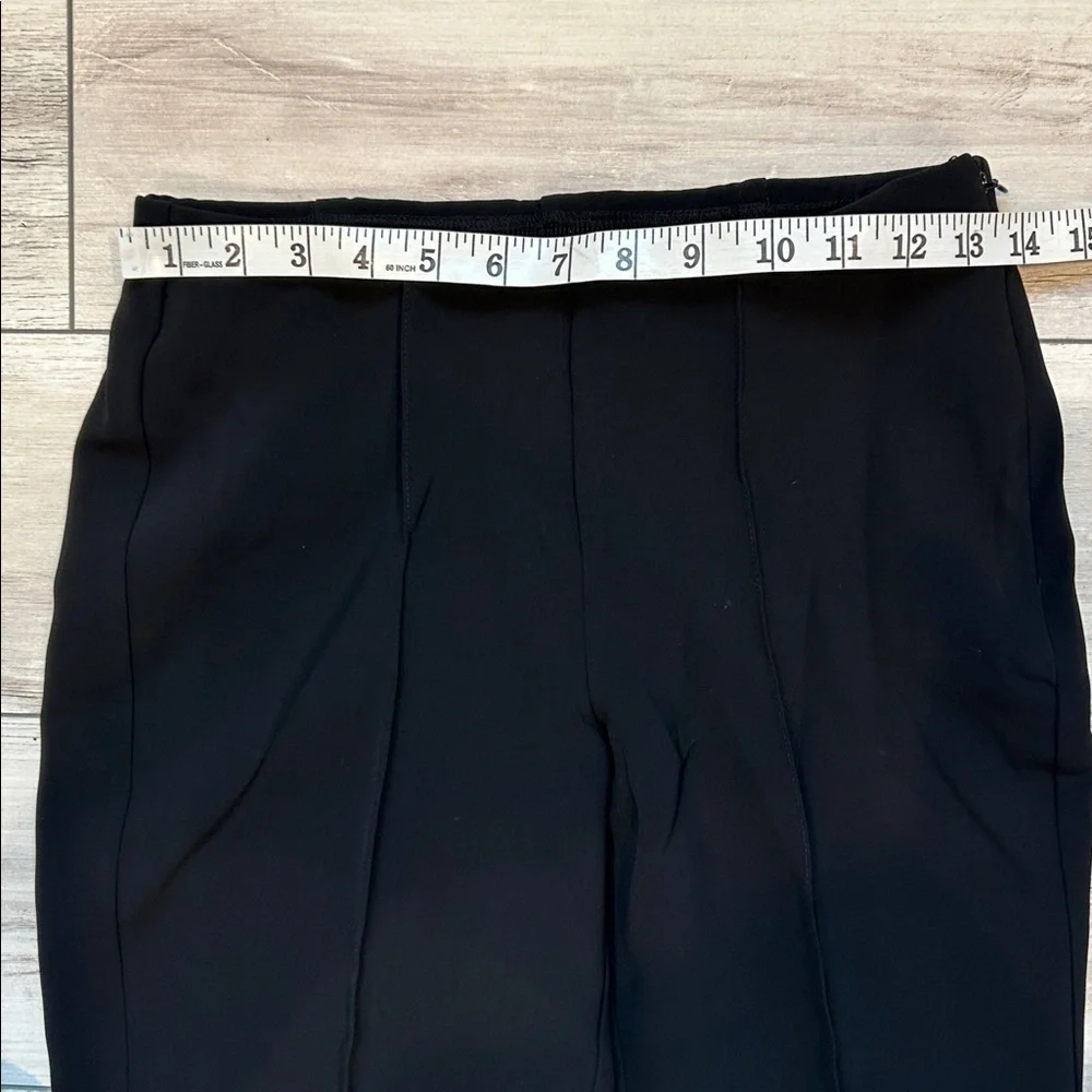BRASS pleated straight leg ankle pants in black size 2